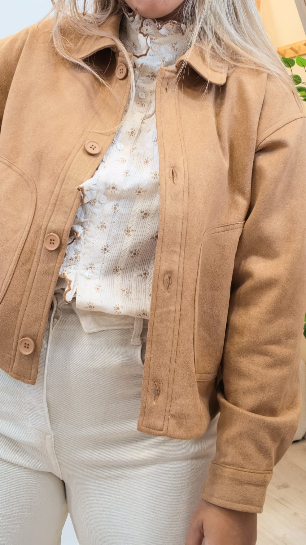 Chaqueta Antelina Camel