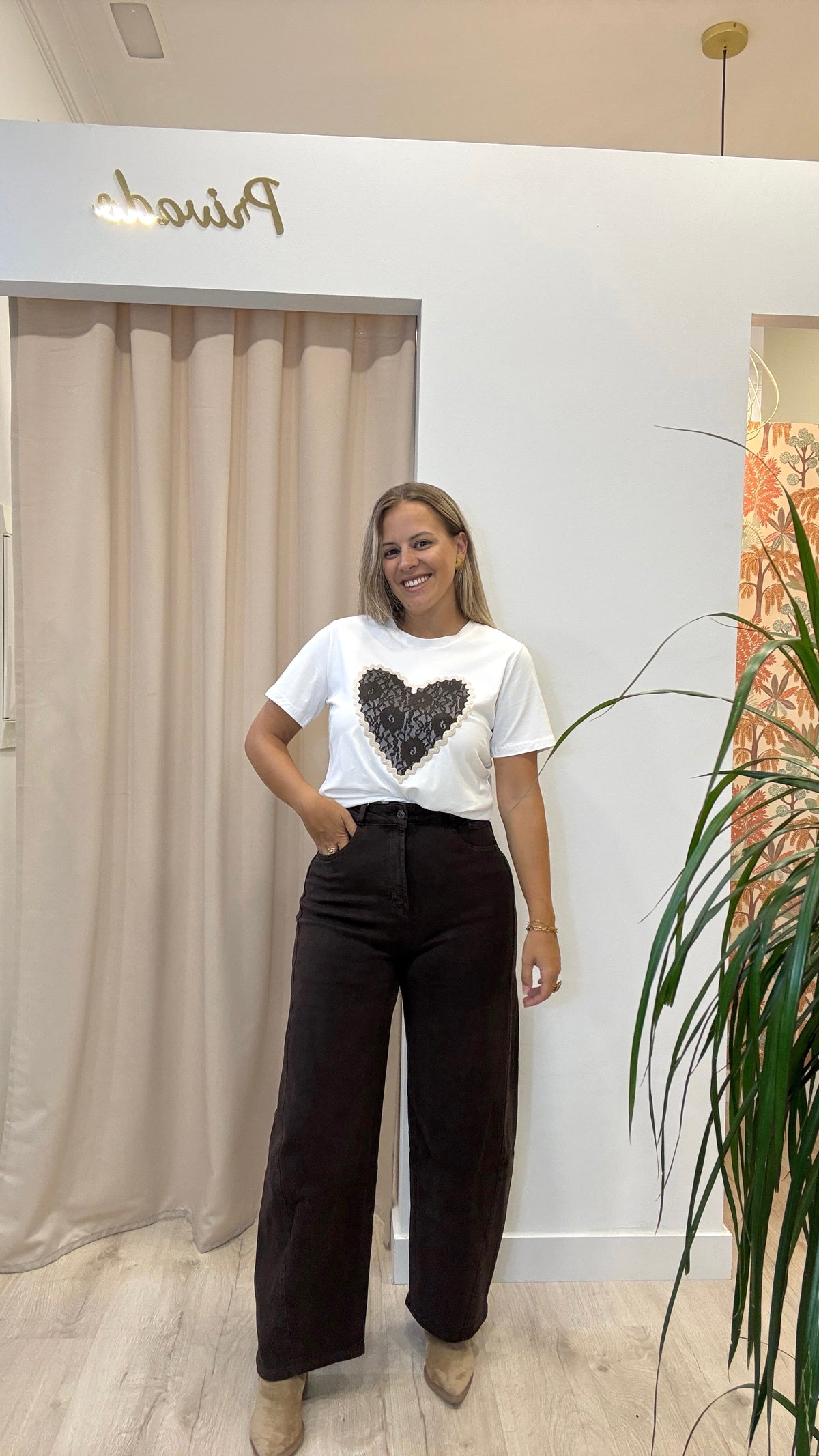 Jeans Balloon Faja Marrón