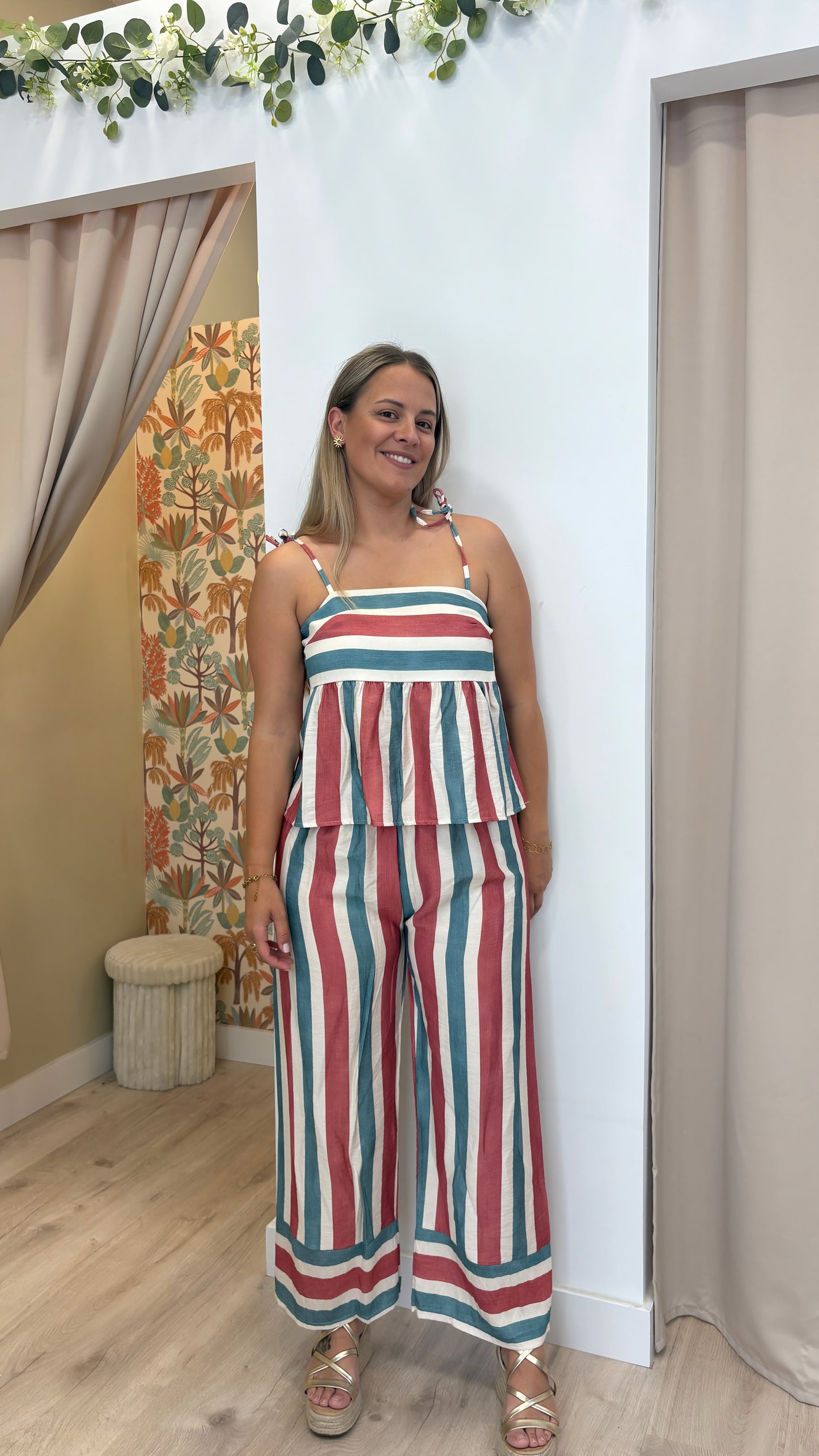 Conjunto Linia en Color Turquesa y Coral