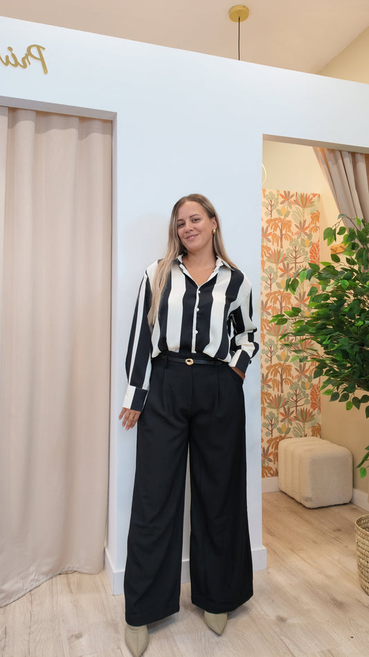 Pantalón Vestir Pinzas Negro