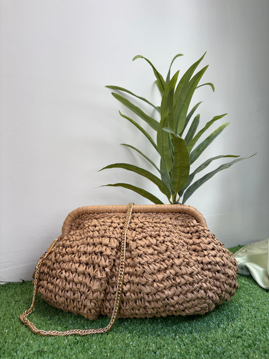 Bolso Basic Rafia Camel