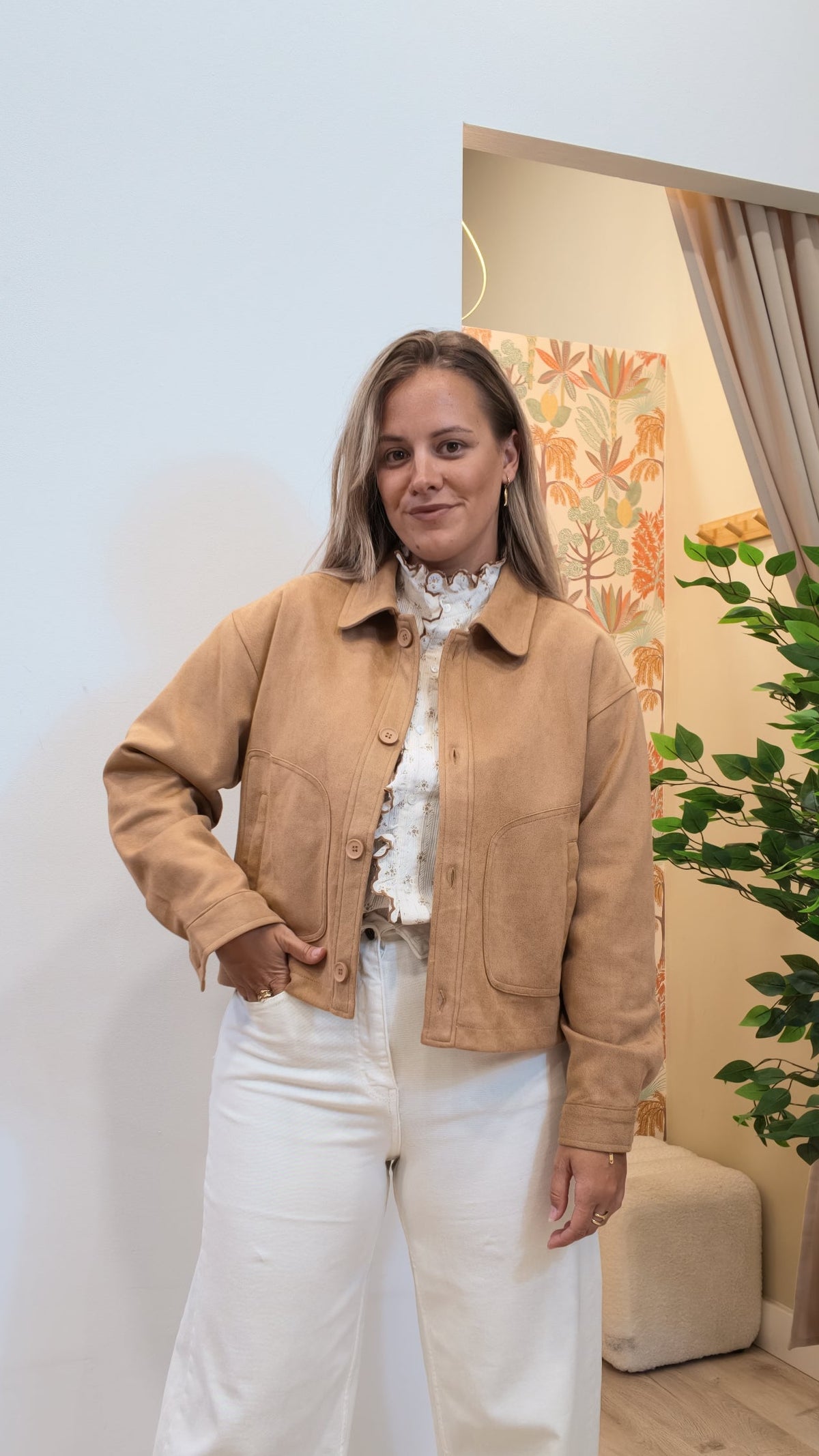 Chaqueta Antelina Camel
