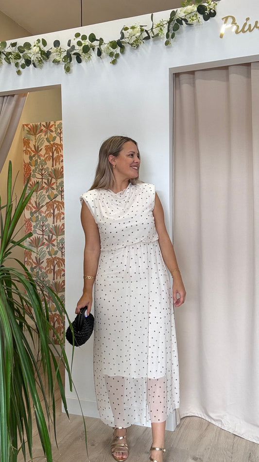 Vestido Gasa Lunares