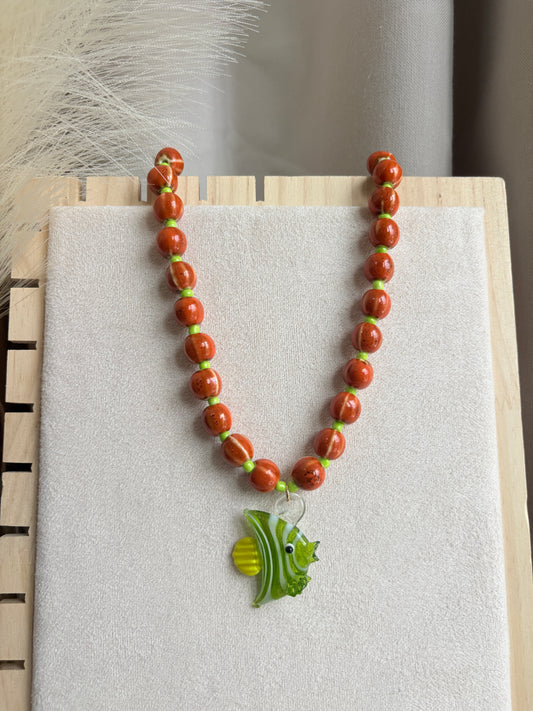 Collar Cerámica Naranja Pez