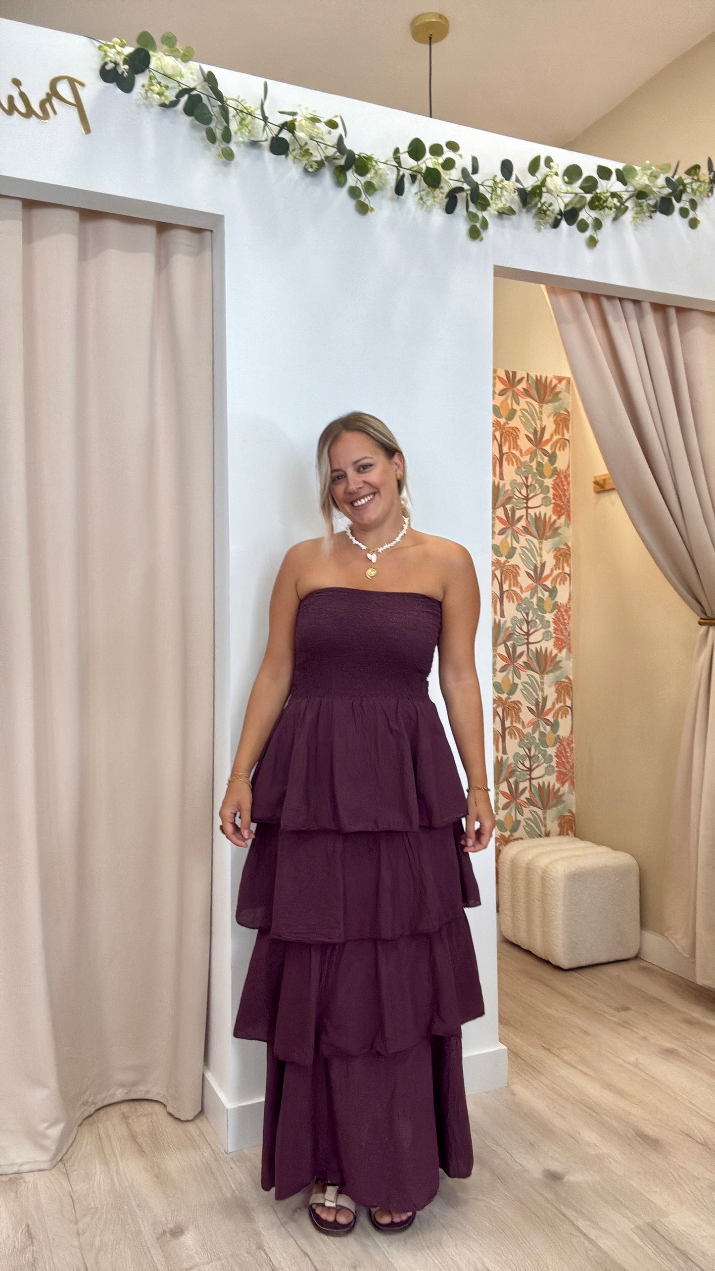 Vestido Ibiza (color berenjena)