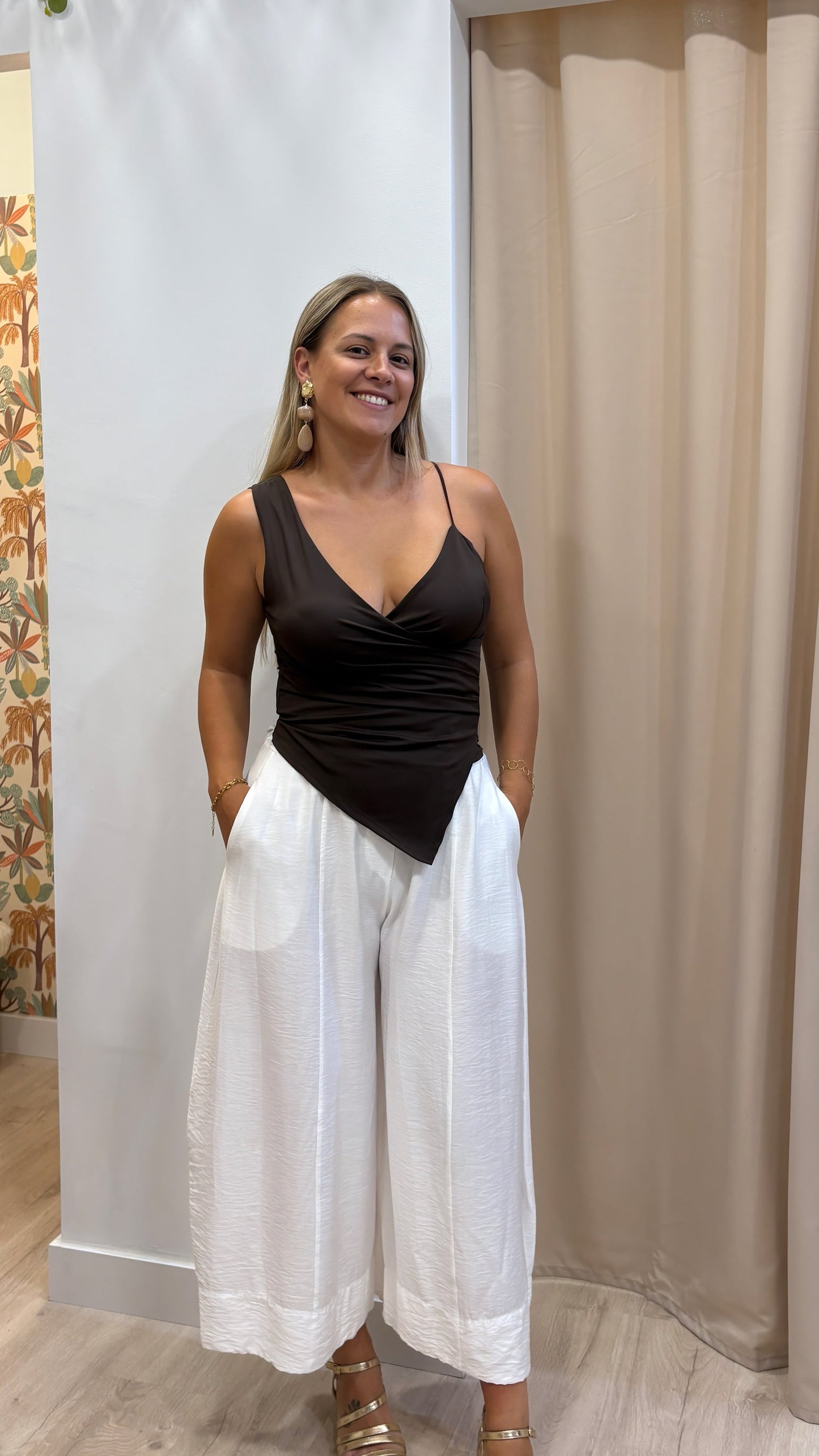 Pantalón Baggy Blanco