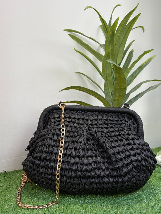 Bolso Rafia Basic Negro