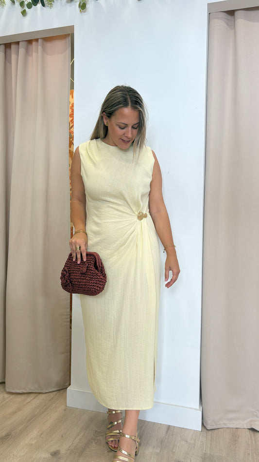 Vestido Galia Amarillo Pastel