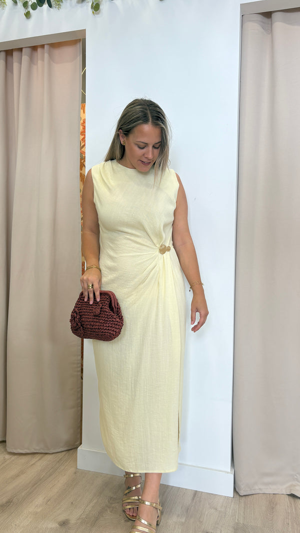 Vestido Galia Amarillo Pastel
