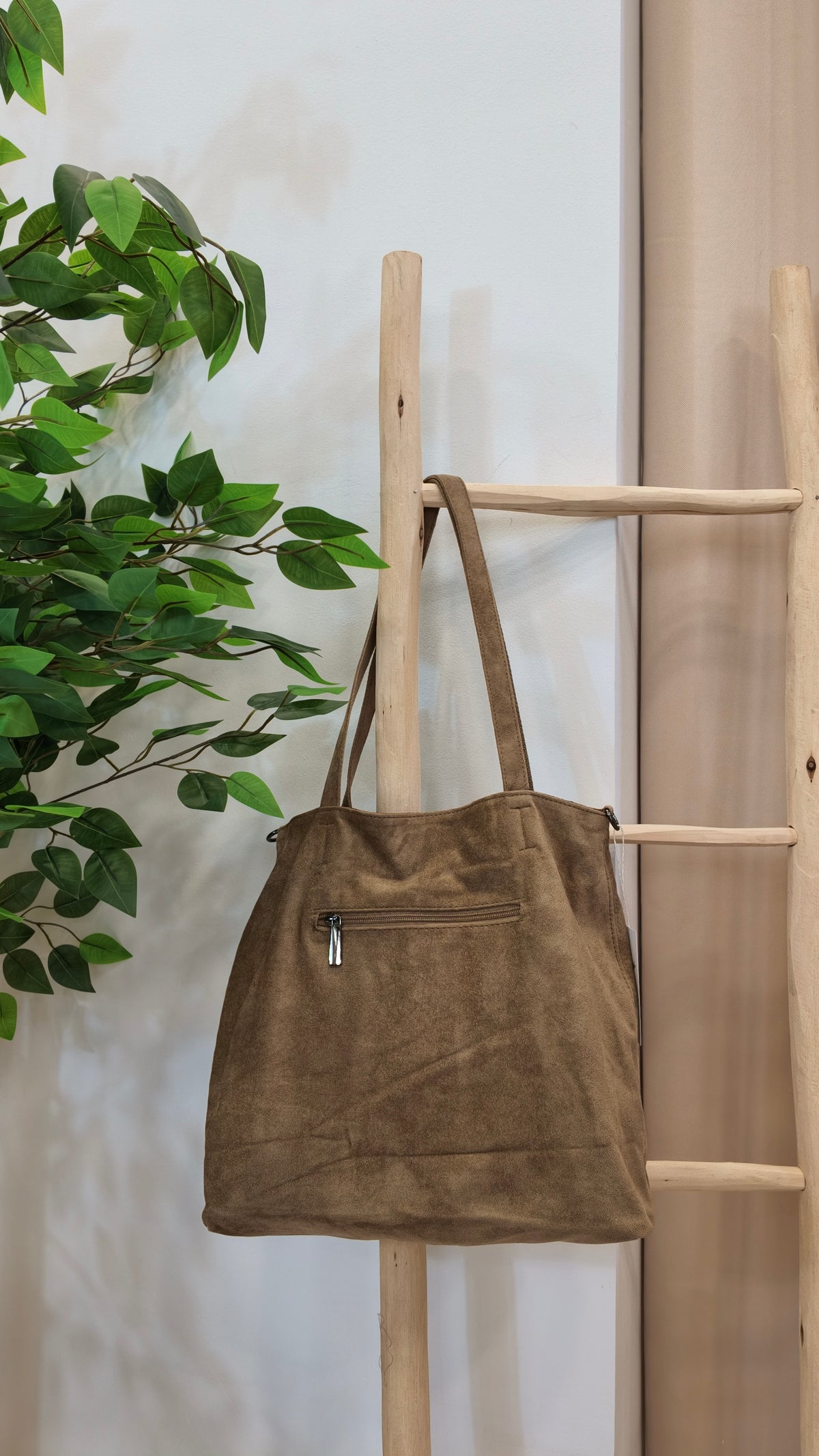 Shopper Animal Print Camel