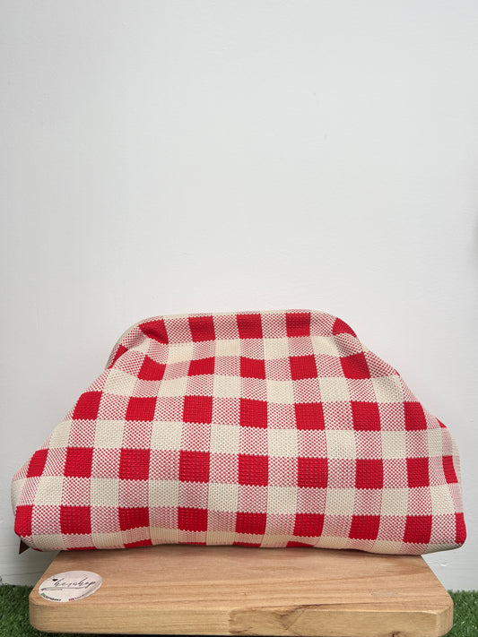 Bolso Cuadros Rojo