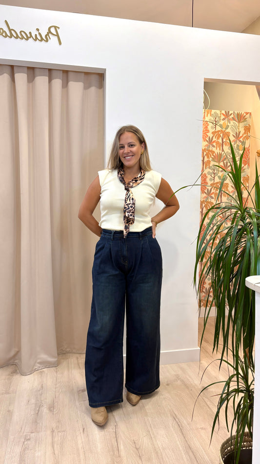 Jeans Pinzas Wide Leg
