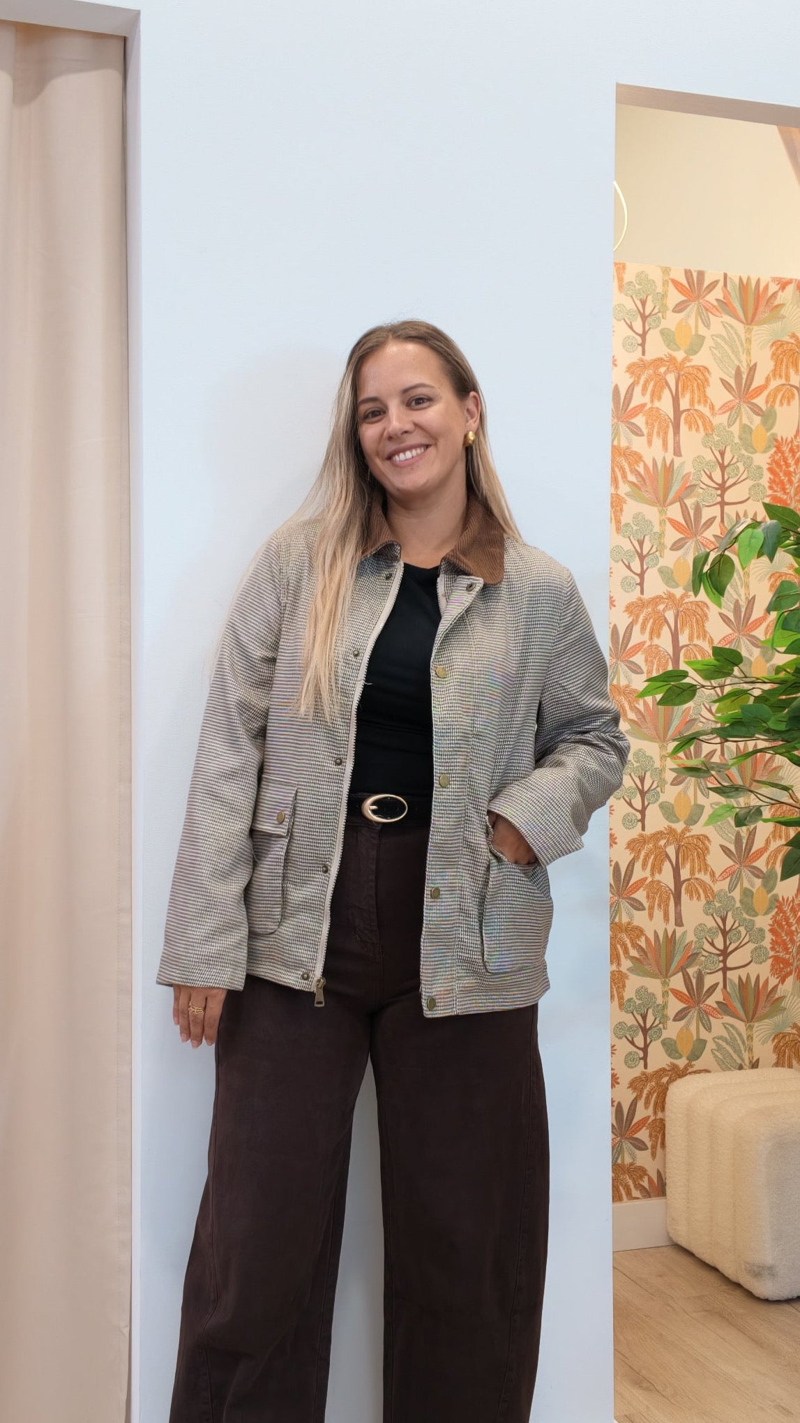 Chaqueta De Patita de Gallo