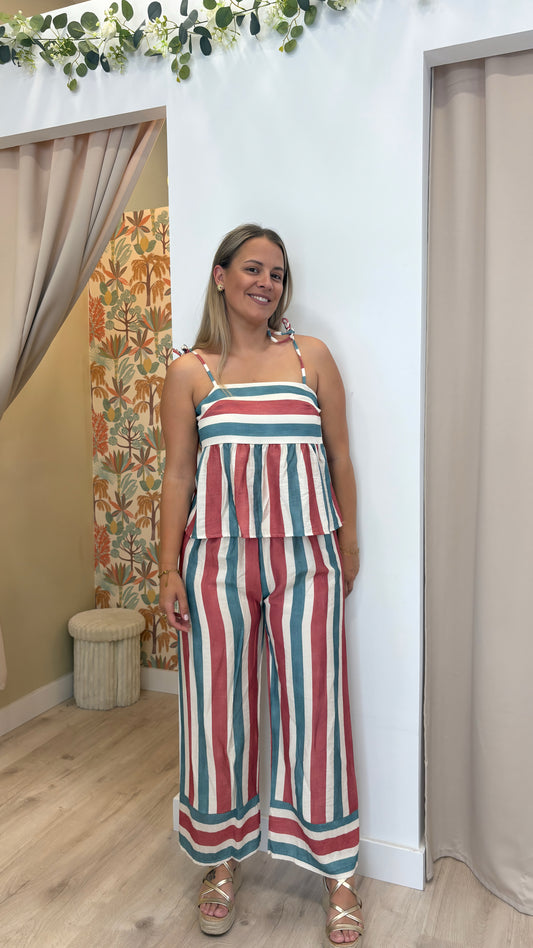 Conjunto Linia en Color Turquesa y Coral