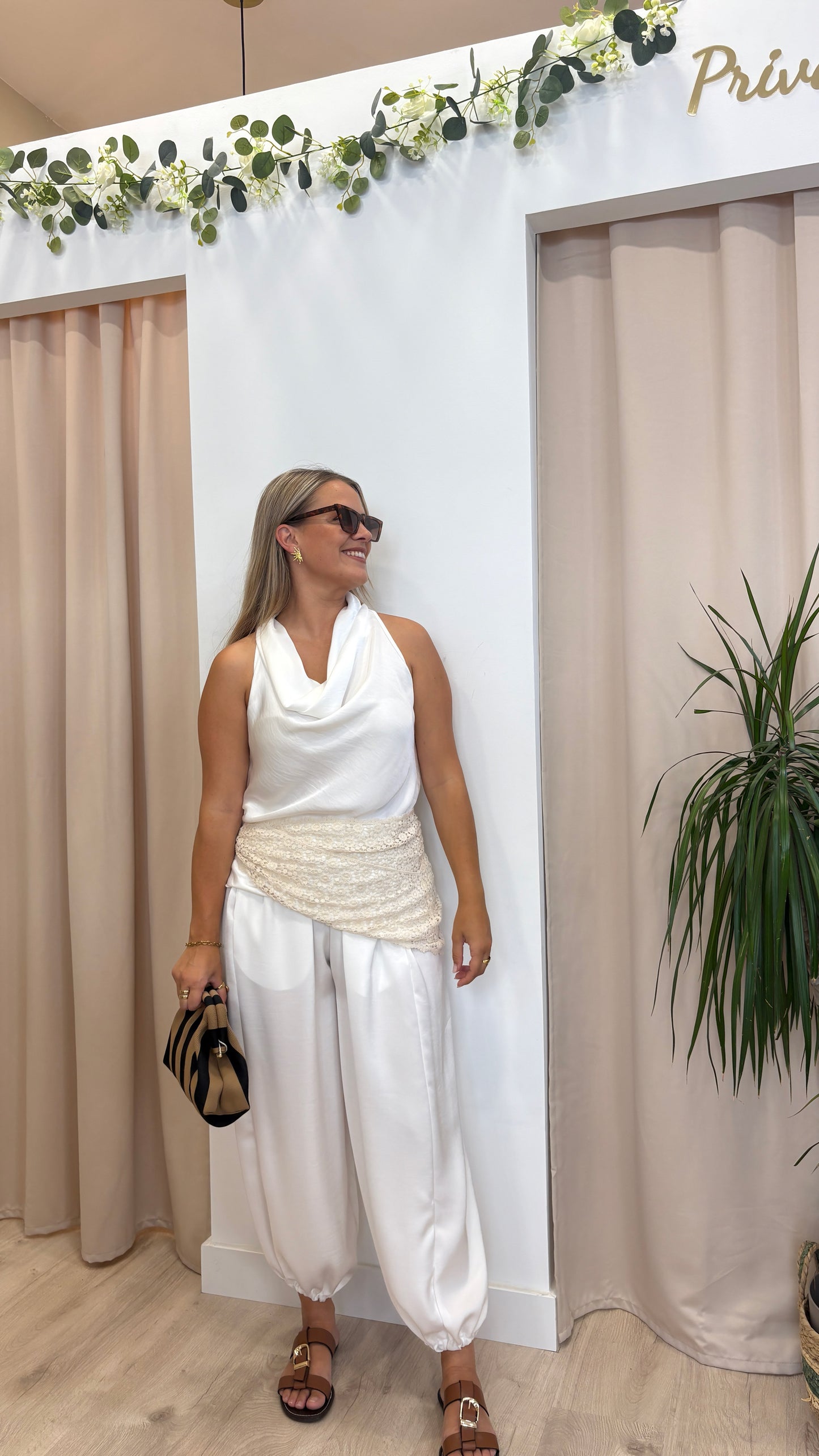 Blusa Raso en tono Blanco